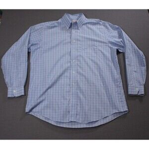 Brooks Brothers Mens Madison Non Iron Supima Cotton Plaid Dress Shirt 17  - 36